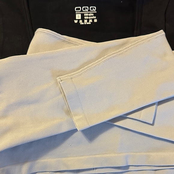 OQQ SET of 3 Long sleeve round neck crop top - Picture 6 of 7